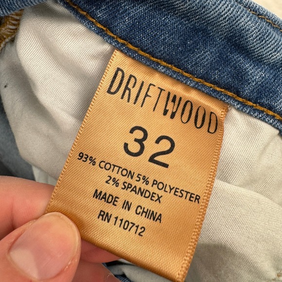 Driftwood Jackie Embroidered Floral Classic Fit Straight Leg Jeans Women 32 - Picture 5 of 16